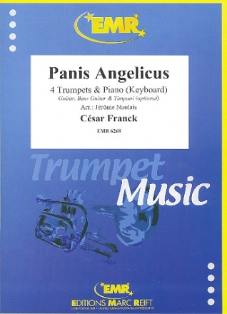 Panis Angelicus fr 4 Trompeten und Klavier (Keyboard) (Percussion ad lib) Partitur und Stimmen