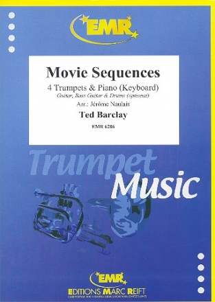 Movie Sequences fr 4 Trompeten und Klavier (Keyboard) (Percussion ad lib) Partitur und Stimmen