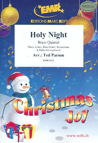 Holy Night for 5 brass instruments (rhythm group ad lib) score and parts