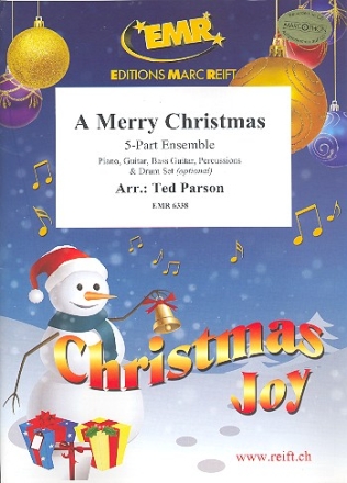 A merry Christmas for 5-part ensemble (rhythm group ad lib) score and parts