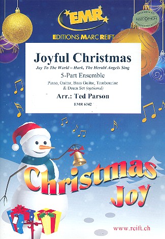 Joyful Christmas for 5-part ensemble (rhytrhm group ad lib) score and parts