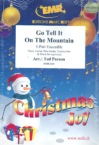 Go tell it on the Mountain for 5-part ensemble (rhythm group ad lib) score and parts