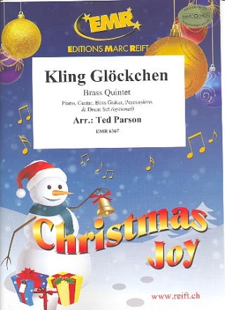 Kling Glckchen kling for 5 brass instruments (ensemble) (rhythm group ad lib) score and parts