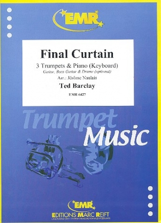 Final Curtain fr 3 Trompeten und Klavier (Keyboard) (Percussion ad lib) Partitur und Stimmen