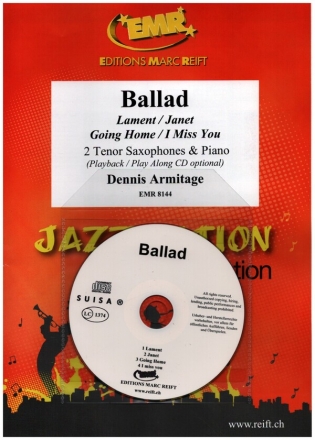 Ballad (+CD) for 2 tenor saxophones and piano