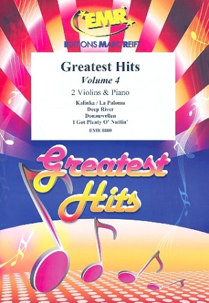 Greatest Hits Band 4: fr 2 Violinen und Klavier (Percussion ad lib) Partitur und Stimmen