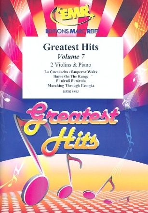 Greatest Hits Band 7: fr 2 Violinen und Klavier (Percussion ad lib) Partitur und Stimmen