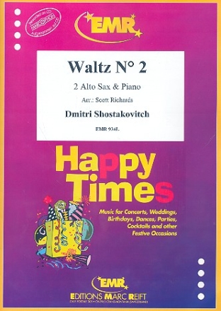 Waltz no.2 for 2 alto saxophones and piano score and parts