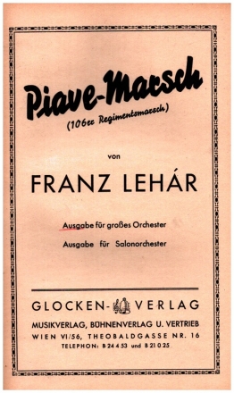 Piave - Marsch fr Orchester Stimmensatz