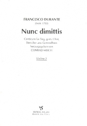 Nunc dimmitis fr gem Chor (SSATB), Streicher und Bc Violin 2