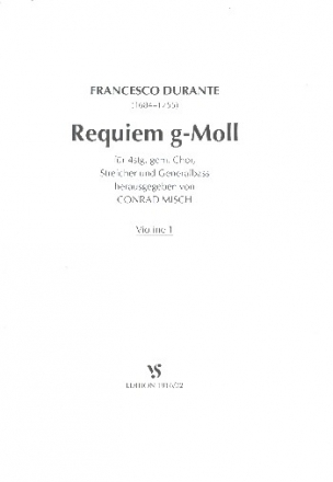 Requiem g-Moll fr gem Chor, Streicher und Bc Violine 1