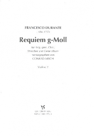 Requiem g-Moll fr gem Chor, Streicher und Bc Violine 2