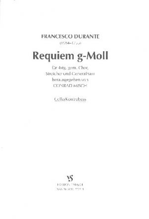 Requiem g-Moll fr gem Chor, Streicher und Bc Violoncello/Kontrabass