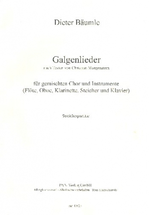 Galgenlieder fr gemischten Chor und Instrumente Instrumentalstimmen