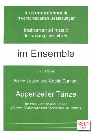 Appenzeller Tnze fr 2 Violinen und Klavier (Gitarre und Violoncello ad lib) Partitur und Stimmen