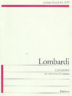 Canzone fr Kammerorchester Studienpartitur