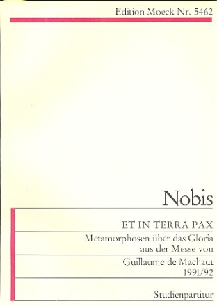 Et in terra pax fr Orchester Studienpartitur