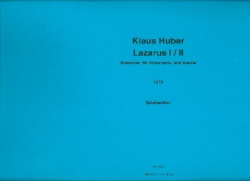 Lazarus I/II fr Violoncello und Klavier 2 Spielpartituren