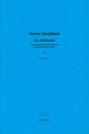 La Jalousie fr Orchester Studienpartitur