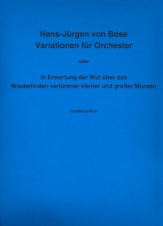 Variationen fr Orchester Studienpartitur