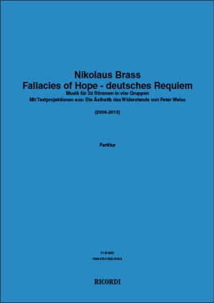 Nikolaus Brass fallacies of hope. deutsches requiem Chor