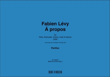 Fabien Lvy A propos  Partitur A3