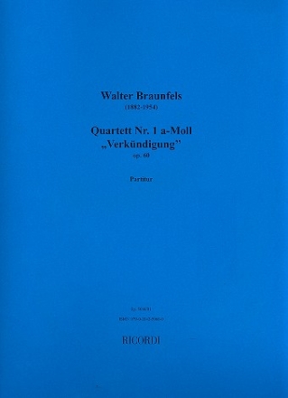 Quartett a-Moll  Nr.1 fr 2 Violinen, Viola und Violoncello Partitur