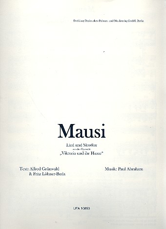 Mausi fr Gesang und Klavier