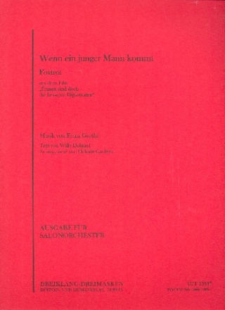 Wenn ein junger Mann kommt fr Salonorchester Direktion und Stimmen