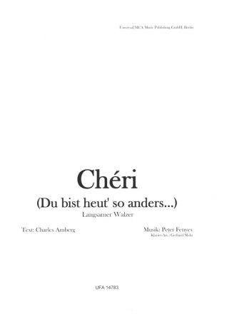 Chri (Du bist heut so anders) fr Gesang und Klavier