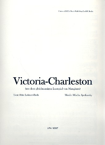 Victoria-Charleston: fr Gesang und Klavier