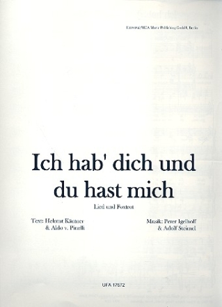 Ich hab dich und du hast mich Einzelausgabe Gesang und Klavier