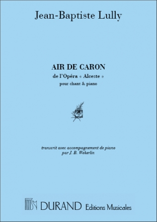 Air de Caron de l'opra 'Alceste' pour chant et piano