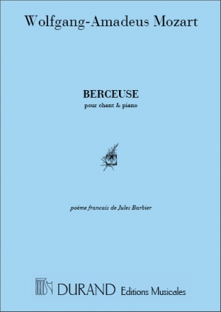 Mozart  Berceuse Chant-Piano (Poeme De Jules Barbier Vocal and Piano