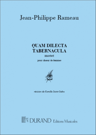 Rameau Quam Dilecta Ch. Femmes Canto (O Voce Recit) E Pianoforte