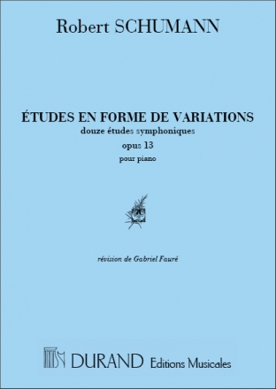 Schumann  Etudes En Forme De Variations Op 13 Piano Piano