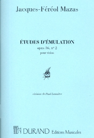 Etudes d'emulation Op 36 vol.2 pour violon