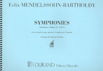 Symphonies vol.2 (nos.4-5) pour piano  4 mains partition