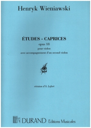 Wieniawski  Etudes Caprices Op 18 2 Violons 2 or more Violini