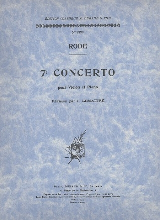 Rode  Concerto N 7 Violon-Piano Violin and Piano