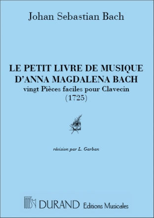 J.S. Bach Petit Livre Anna Magdalena Piano Pianoforte