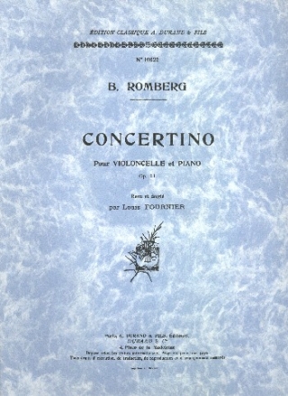 Concertino op.51 pour violoncello et piano