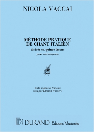 Mthode Pratique de Chant italien for voice and piano (en/fr)