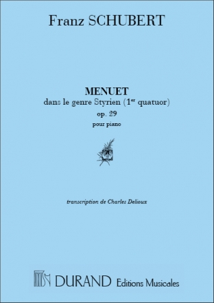 Schubert  Menuet Quatuor N 1 Piano Piano