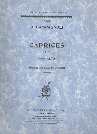 Caprices op.22 pour alto