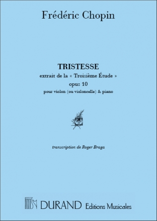 Tristesse  op.10  pour violon (ou violoncelle) et piano