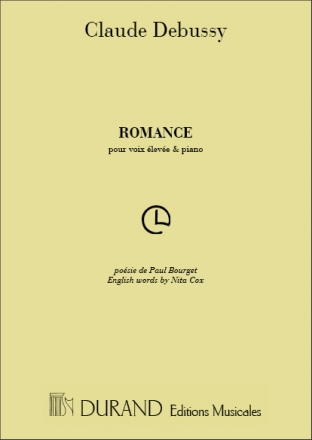 C. Debussy Romance Sop-Pno (Fr-Angl Vocal and Piano