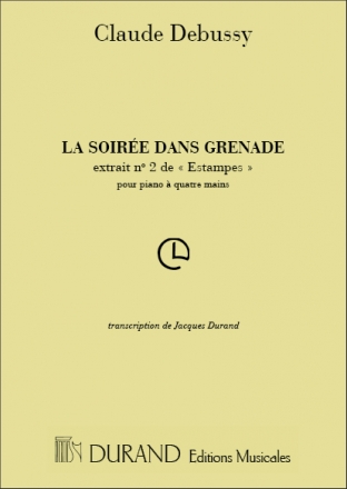 C. Debussy Soiree Dans Grenade 4 Ms (Estampes) Piano 4 hands