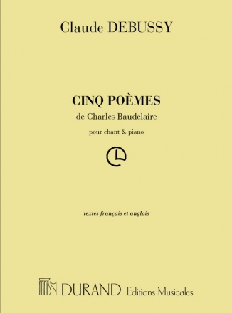 C. Debussy 5 Poemes De Baudelaire Soprano-Piano (Fr-Ang Vocal and Piano