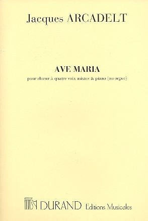 Ave Maria pour choeur mixte et piano (orgue) partition